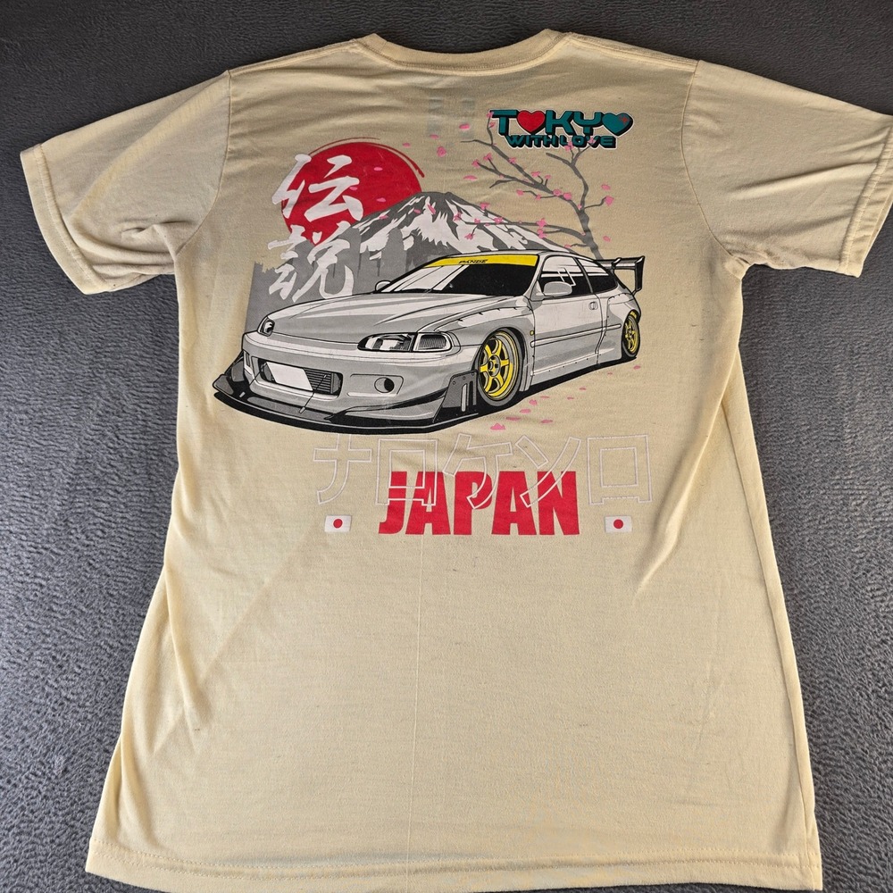 Legend Tokyo With Love Japan JDM Honda Civic Graphic Tee Tan Small
